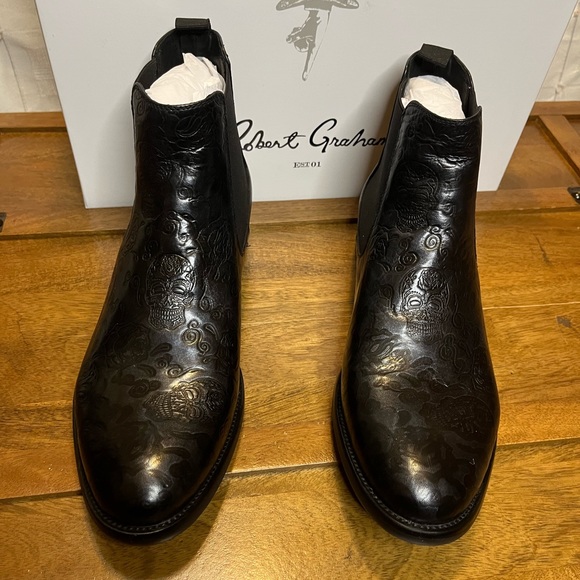 Robert Graham Skull 💀 Black Boots 🥾 size 9